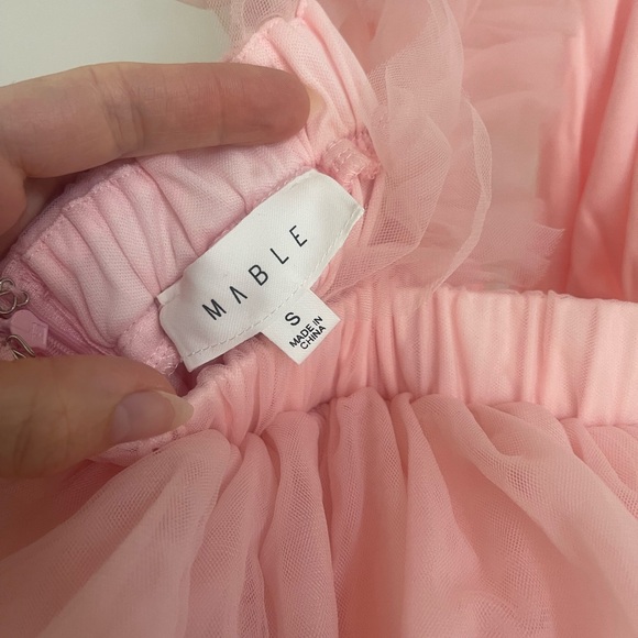 Mable Pink Chiffon Ruffled Mini Dress - Picture 5 of 7